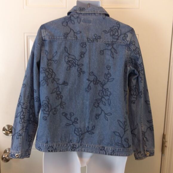 Classic elements denim button front embroidered jacket - Picture 9 of 11
